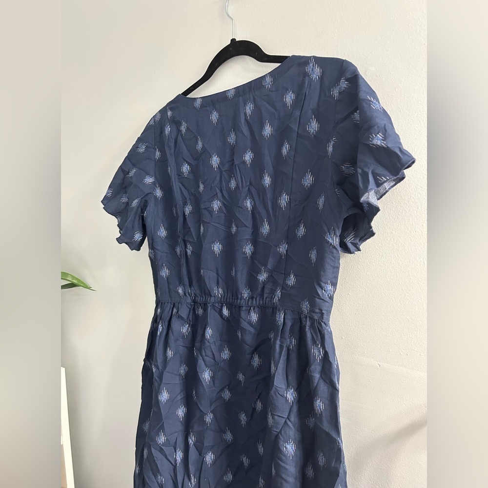NWT Toad & Co Hillrose SS Dress True Navy Geo Motif - Picture 5 of 8